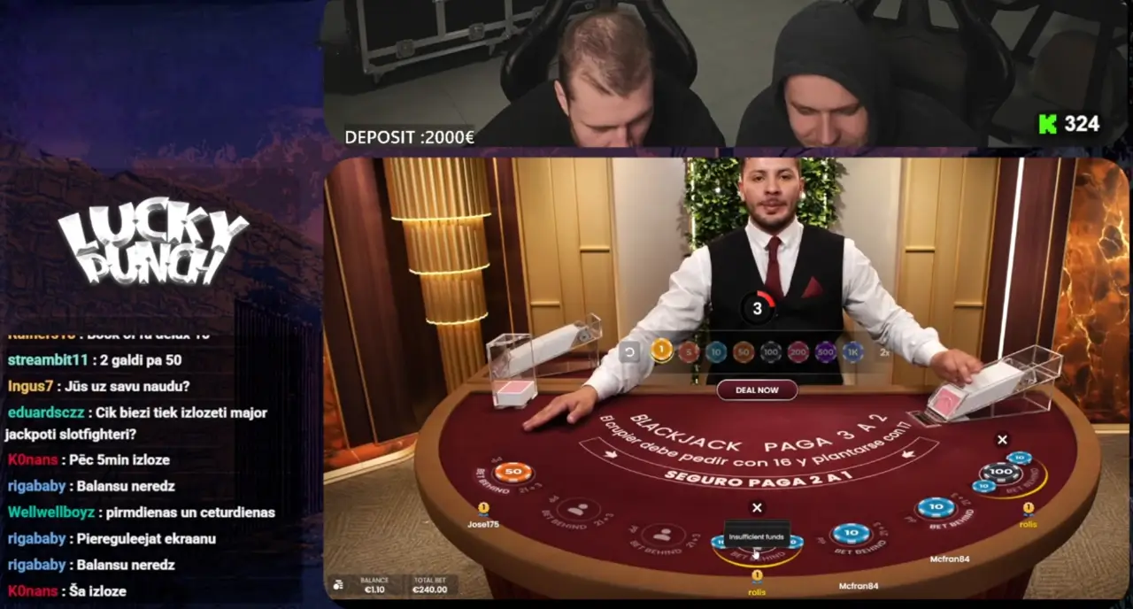 Blackjack kazino stream